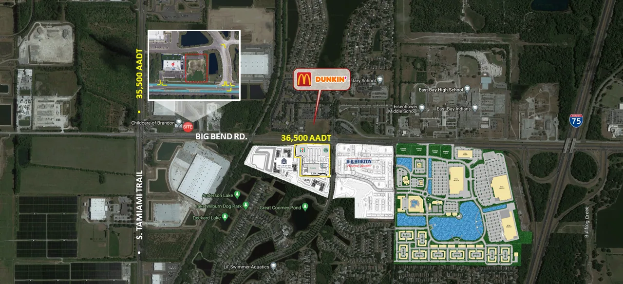 Aerial site map of 6050 Big Bend Road, Gibsonton, Florida